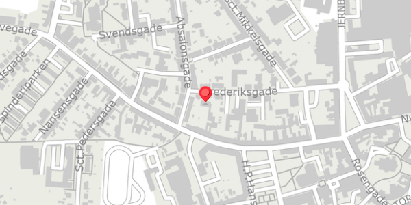 Trafikstøjkort på Frederiksgade 39, 4200 Slagelse