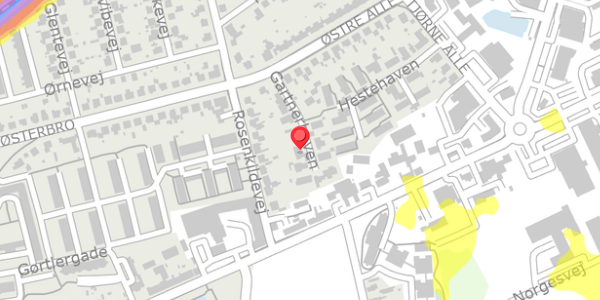 Trafikstøjkort på Gartnerhaven 8, 4200 Slagelse