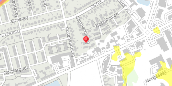 Trafikstøjkort på Gartnerhaven 10, . , 4200 Slagelse