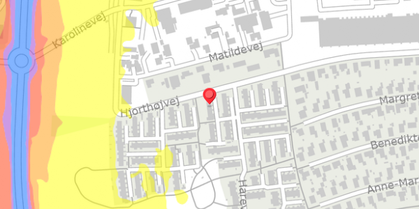 Trafikstøjkort på Harevænget 24, . , 4200 Slagelse