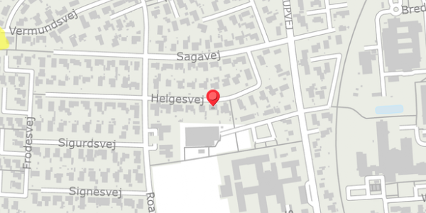 Trafikstøjkort på Helgesvej 11, 4200 Slagelse
