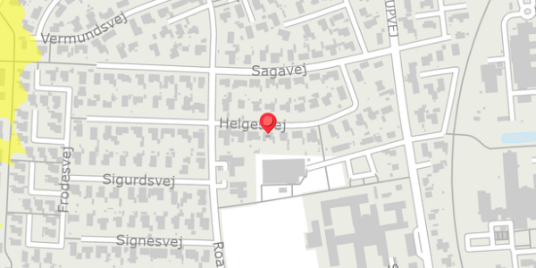 Trafikstøjkort på Helgesvej 15, 4200 Slagelse