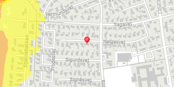 Trafikstøjkort på Helgesvej 27, 4200 Slagelse