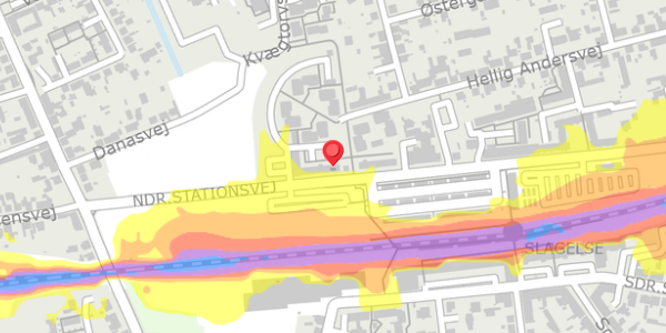 Trafikstøjkort på Hellig Anders Park 2, 4200 Slagelse