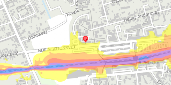 Trafikstøjkort på Hellig Anders Park 28, 4200 Slagelse
