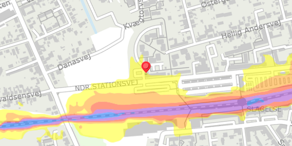 Trafikstøjkort på Hellig Anders Park 34, 4200 Slagelse