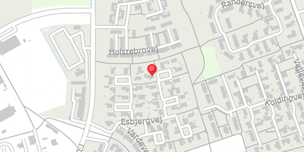 Trafikstøjkort på Herningvej 9, 4200 Slagelse