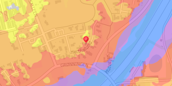 Trafikstøjkort på Herthalund 21, 4200 Slagelse