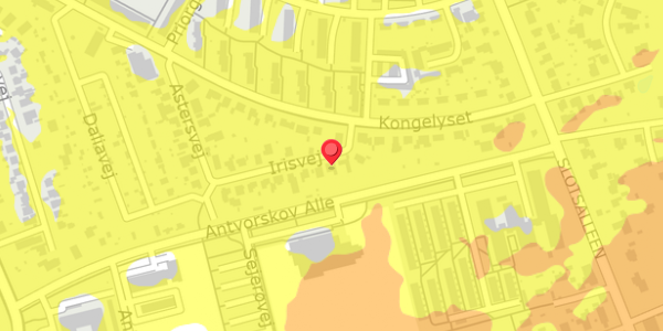 Trafikstøjkort på Irisvej 5, 4200 Slagelse