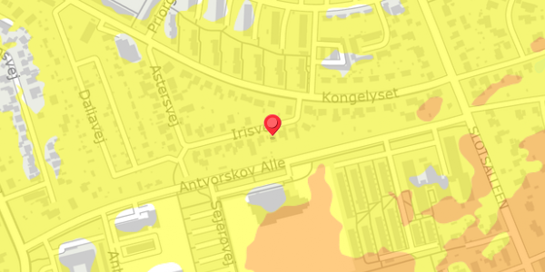 Trafikstøjkort på Irisvej 7, 4200 Slagelse