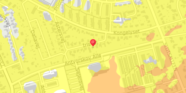 Trafikstøjkort på Irisvej 9, 4200 Slagelse