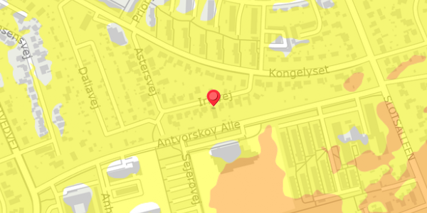 Trafikstøjkort på Irisvej 11, 4200 Slagelse