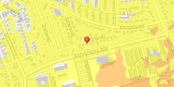 Trafikstøjkort på Irisvej 17, 4200 Slagelse