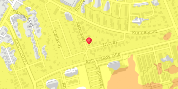 Trafikstøjkort på Irisvej 18, 4200 Slagelse