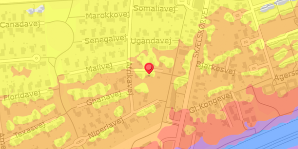 Trafikstøjkort på Kenyavej 4, . , 4200 Slagelse