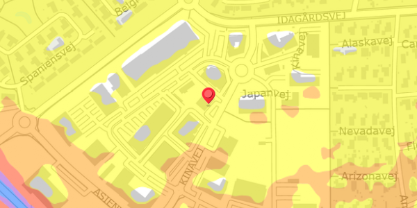 Trafikstøjkort på Kinavej 4, . , 4200 Slagelse