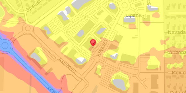 Trafikstøjkort på Kinavej 12, . , 4200 Slagelse