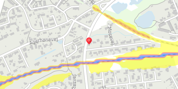 Trafikstøjkort på Mosevej 1, . , 4200 Slagelse