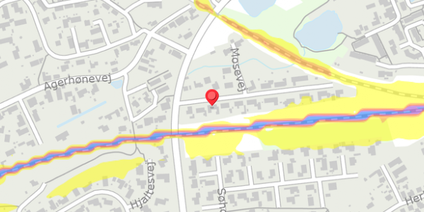 Trafikstøjkort på Mosevej 6, . , 4200 Slagelse