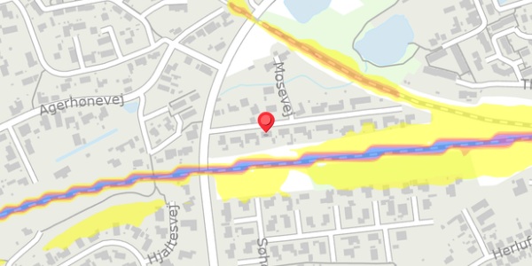 Trafikstøjkort på Mosevej 8, . , 4200 Slagelse