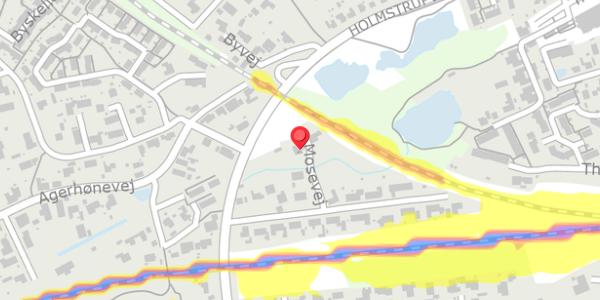 Trafikstøjkort på Mosevej 9B, . , 4200 Slagelse