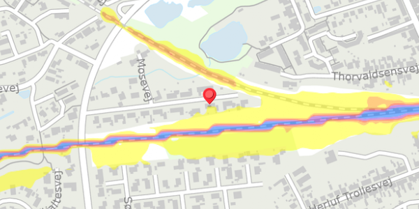 Trafikstøjkort på Mosevej 18, . , 4200 Slagelse