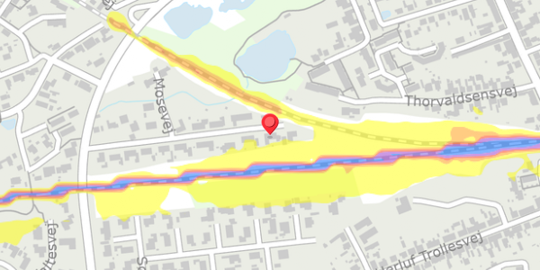 Trafikstøjkort på Mosevej 20, . , 4200 Slagelse