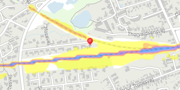 Trafikstøjkort på Mosevej 22, . , 4200 Slagelse