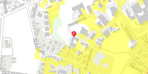 Trafikstøjkort på Norgesvej 12, . , 4200 Slagelse