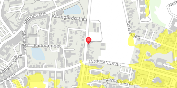 Trafikstøjkort på Parkvej 3, 4200 Slagelse