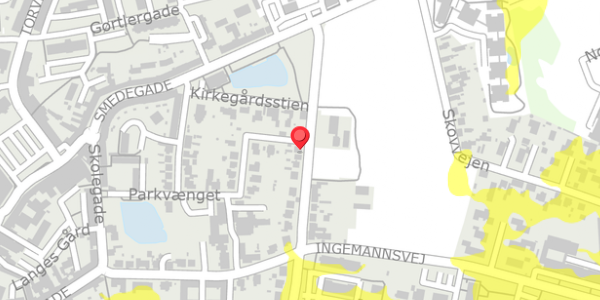 Trafikstøjkort på Parkvej 4, 4200 Slagelse