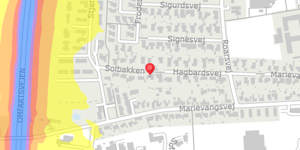 Trafikstøjkort på Solbakken 12, . , 4200 Slagelse