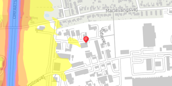 Trafikstøjkort på Sofievej 8, 4200 Slagelse