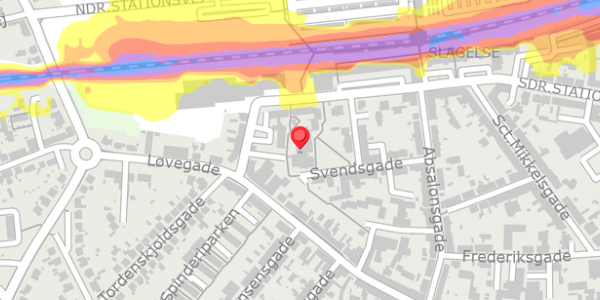 Trafikstøjkort på Svendsgade 106, . , 4200 Slagelse
