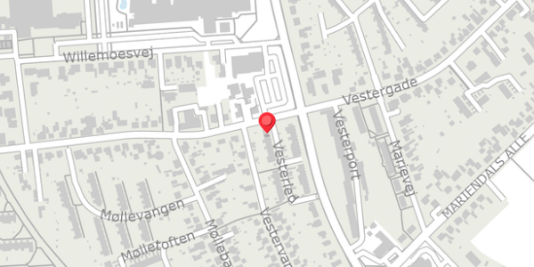 Trafikstøjkort på Vesterled 4, 4200 Slagelse