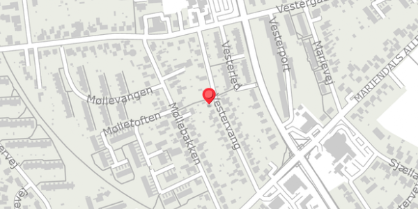 Trafikstøjkort på Vestervang 23, . , 4200 Slagelse