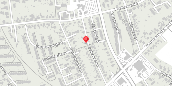 Trafikstøjkort på Vestervang 25, . , 4200 Slagelse