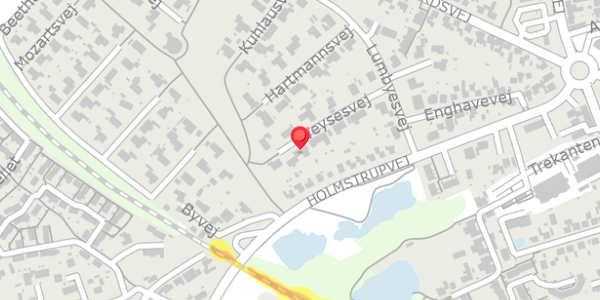 Trafikstøjkort på Weysesvej 9, . , 4200 Slagelse