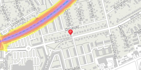 Trafikstøjkort på Østerbro 39, . , 4200 Slagelse
