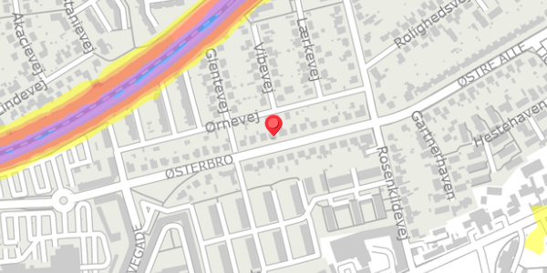 Trafikstøjkort på Østerbro 49, . , 4200 Slagelse