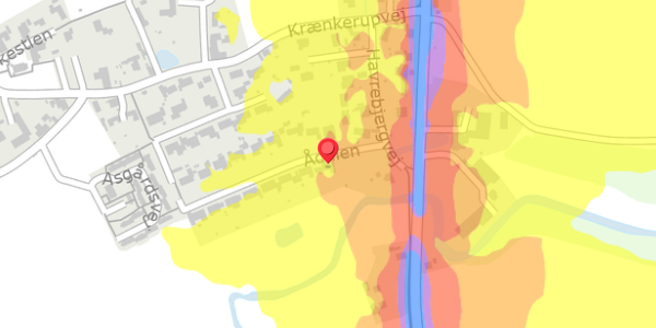 Trafikstøjkort på Ådalen 3, 4200 Slagelse
