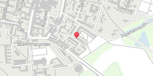 Trafikstøjkort på Klosterhaven 21, 4180 Sorø