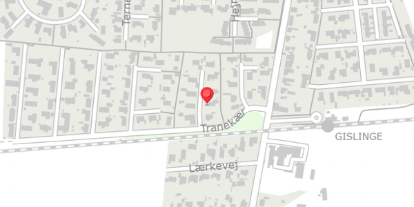 Trafikstøjkort på Tranekær 16, 4532 Gislinge