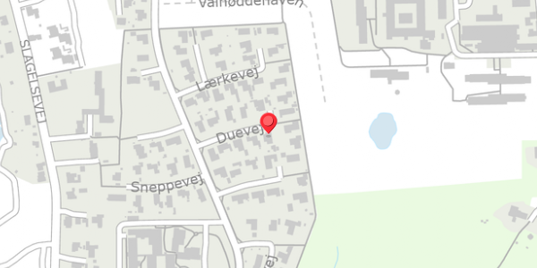 Trafikstøjkort på Duevej 10, 4450 Jyderup