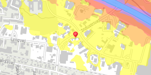 Trafikstøjkort på Industrivej 8, . , 4450 Jyderup