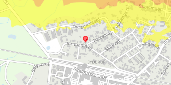 Trafikstøjkort på Parcelvej 1, . , 4450 Jyderup