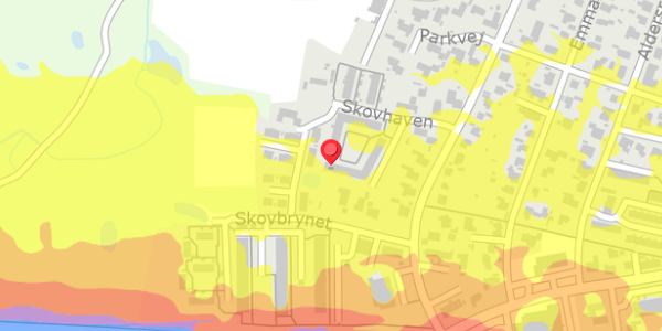 Trafikstøjkort på Skovhaven 21, 4450 Jyderup