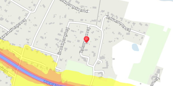 Trafikstøjkort på Telemansvej 6, 4583 Sjællands Odde