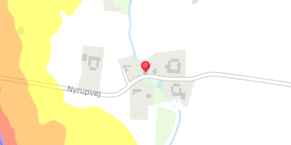 Trafikstøjkort på Nyrupvej 19, 4350 Ugerløse