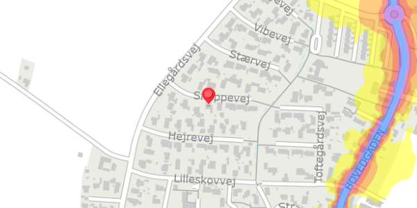 Trafikstøjkort på Sneppevej 10, 4350 Ugerløse
